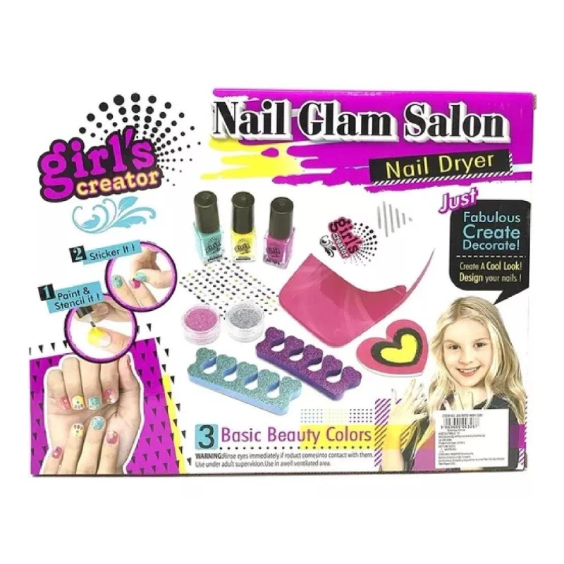 Girl´s creator Salon Belleza Juguete Decoracion Diseñar Aplicar Uñas Niña