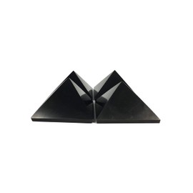 RTI TRADE Polished Shungite Pyramid Set for EMF Protection 5cm / 2", Set of 4 pcs