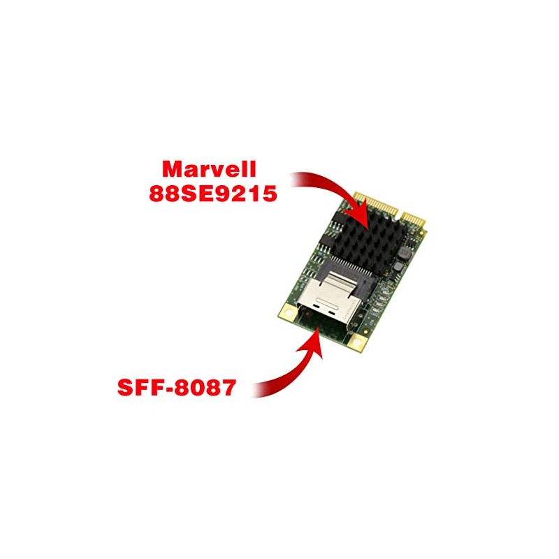 KALEA-INFORMATIQUE Mini PCI Express MiniPCIE Controller Card 4 Port SATA