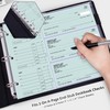 Antner 3 Ring Personal Check Binder for 3-on-a-Page End-Stub Deskbook