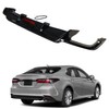 munirater Rear Bumper Diffuser Spoiler Gloss Black with LED Brake