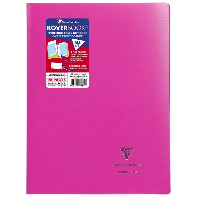 Clairefontaine 971611C Koverbook (DIN A4, 21 x 29.7 cm, Squared,