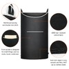 KINGSUSLAY XL Hanging Laundry Hamper, 2PC-Black, Over Door/Wall Mount, Large