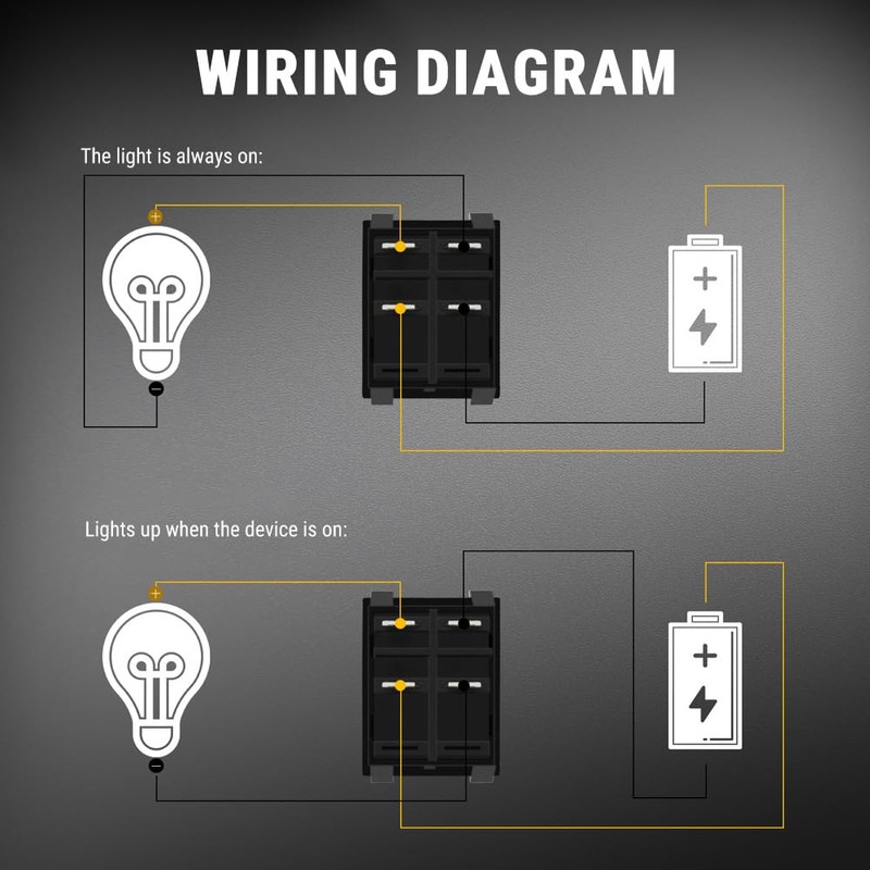 Uadme Toggle Switch 4-Pin On Off, Pressure Switch 30 A