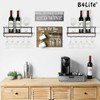 B4Life Wall Mounted Wine Rack with Stemware Hanger, 2 Pack