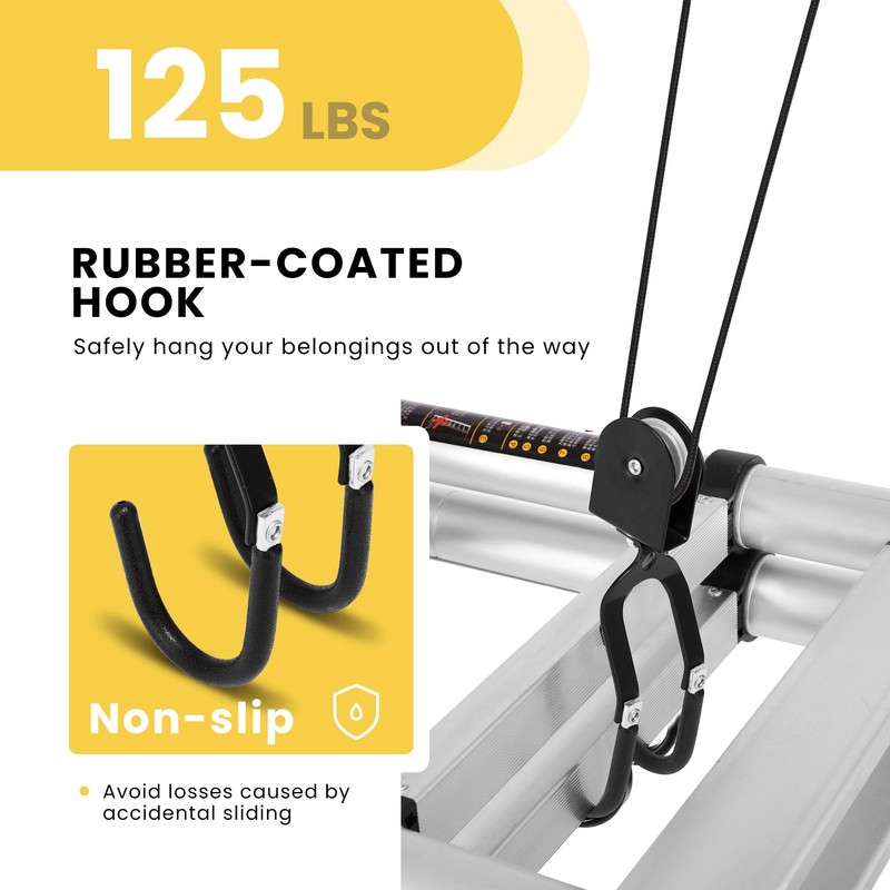 VIVOHOME Kayak Hoist 2-Pack, Overhead Garage Storage Pulley System for