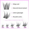 VEYESBEAUTY Lash Clusters Individual Eyelash Extensions Thin & Invisible Band