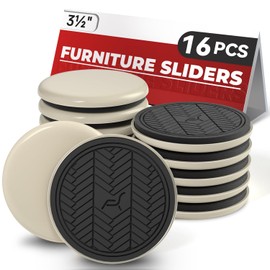 Furniture Sliders for Carpet – 16 PCS 3½" Reusable Moving Pads for Carpeted Floors, Heavy Duty Furniture Movers Sliders, Plastic Gliders for Easy Furniture Moving
