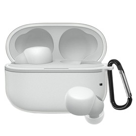 YAODLE Case Compatible with Sony LinkBuds S Protective Case, Shockproof TPU Case, with Carabiner, Anti-Fingerprint, Anti-Abrasion (Through)