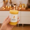 AGLARY 3PCS Beeswax Pillar Candles,Large Handmade Pure Beeswax Candle,Long Lasting