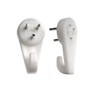 Bulk Hardware Medium 30mm (1.3/16 inch) White Nylon Non-Trace Hardwall