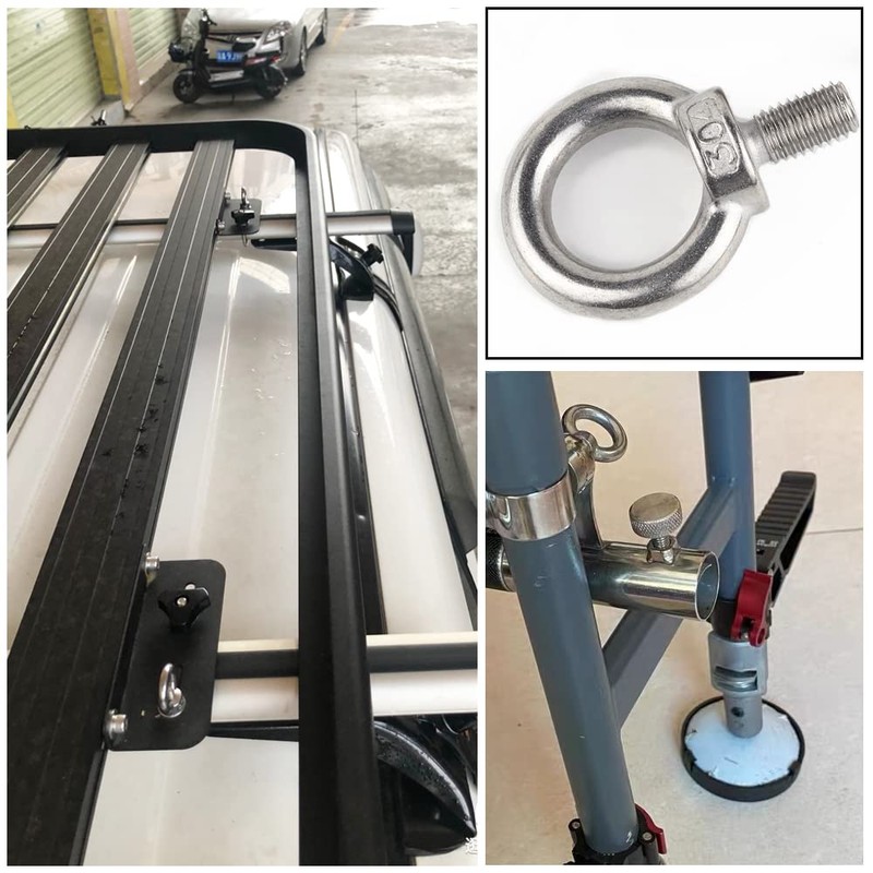 NA 4 Pcs Multi Function Awning Rail Stoppers Stainless Steel