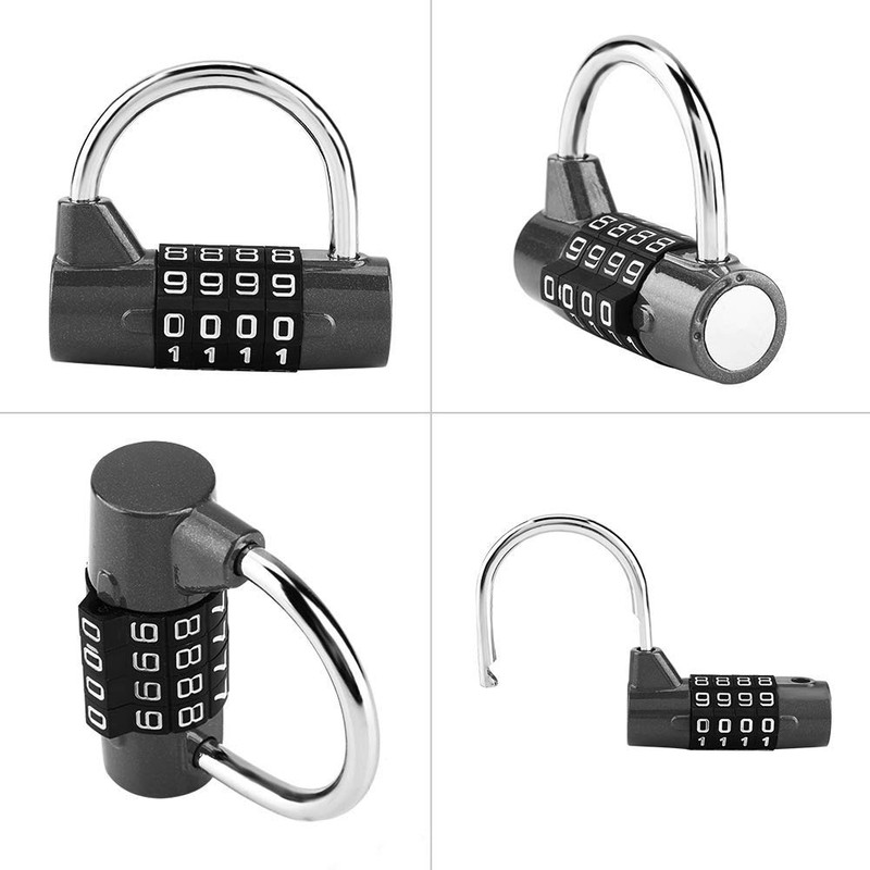 Door Password Lock,4 Dial Digit Code Combination Padlock Security Password