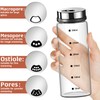 2 Pcs Large Salt & Pepper Shakers, Glass Salt &