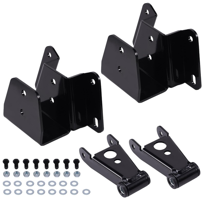 maXpeedingrods 4” Lowering Drop Kit Shackles & Hangers for Ford