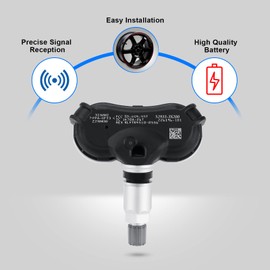Tuhaowa TPMS Sensor 52933-3X200 Sistema de monitoreo de presión de neumáticos preprogramado (TPMS) Sensor para Hyundai Elantra 2011-2013 2012-2017 KIA Rio reemplaza 529333X200 529333X200U, paquete de 1