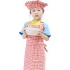 Kids Chef Hat Apron Set, Cute Children Baby Baking Gingham