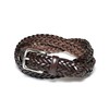 KIETH KE21266-39 Men's Mesh Belt, Leather, Dark Brown, 50 Years