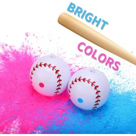 Unbranded Gender Reveal Baseball Set - (1 Blue Ball, 1 Pink Ball) Exploding with Powder