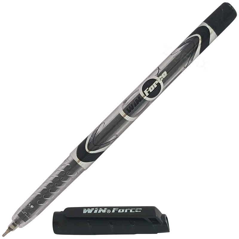 WIN 5 x 0.7mm Ball Point Pens Duke BLACK Premium