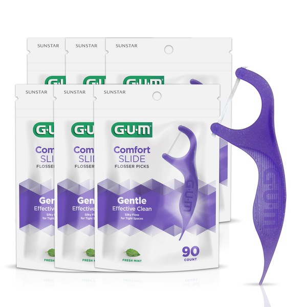 GUM Comfort Slide Floss Picks - Perfect for Tight Teeth