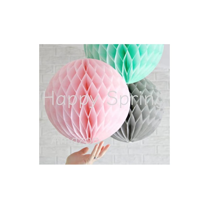 Happy Spring Party Honeycomb Balls, Set of 5, Event Decorations