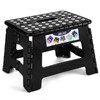 Delxo 9 Inch Folding Step Stool, Black Step Stools for