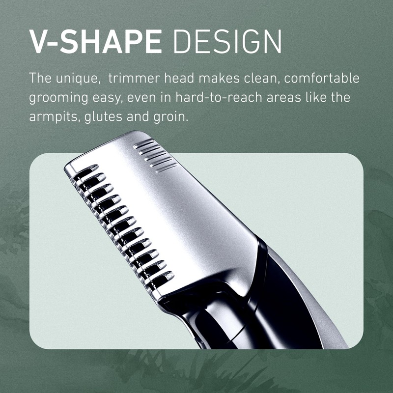 Panasonic Electric Body Groomer and Trimmer for Men, Cordless Washable