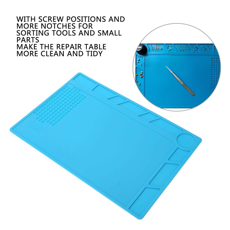 Watch Repair Mat Anti-Static 35x25cm Soft Rubber Watchmaker Soldering Organizer