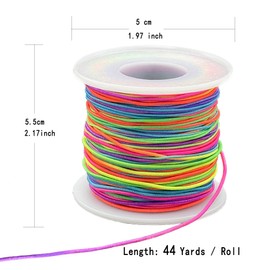Elastic Band for Bracelets, 1mm, 4 Rolls - Elastic Band for Bracelets, Elastic Cord for Making Bracelets, Necklaces, Beads and Crafts