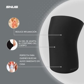 SNUG Manga de Gel Reutilizable - Terapia Fría y Caliente - Manga de Compresión 360° Multiusos - Brazo, Pierna y Rodilla - Ideal para Esguinces, Tendinitis y Lesiones Deportivas - Compresa frío/ caliente (Grande/ L, 2, unidad)