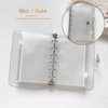 DY.2ten 10 Pack A7 Zipper Binder Pockets, Translucent 6 Hole