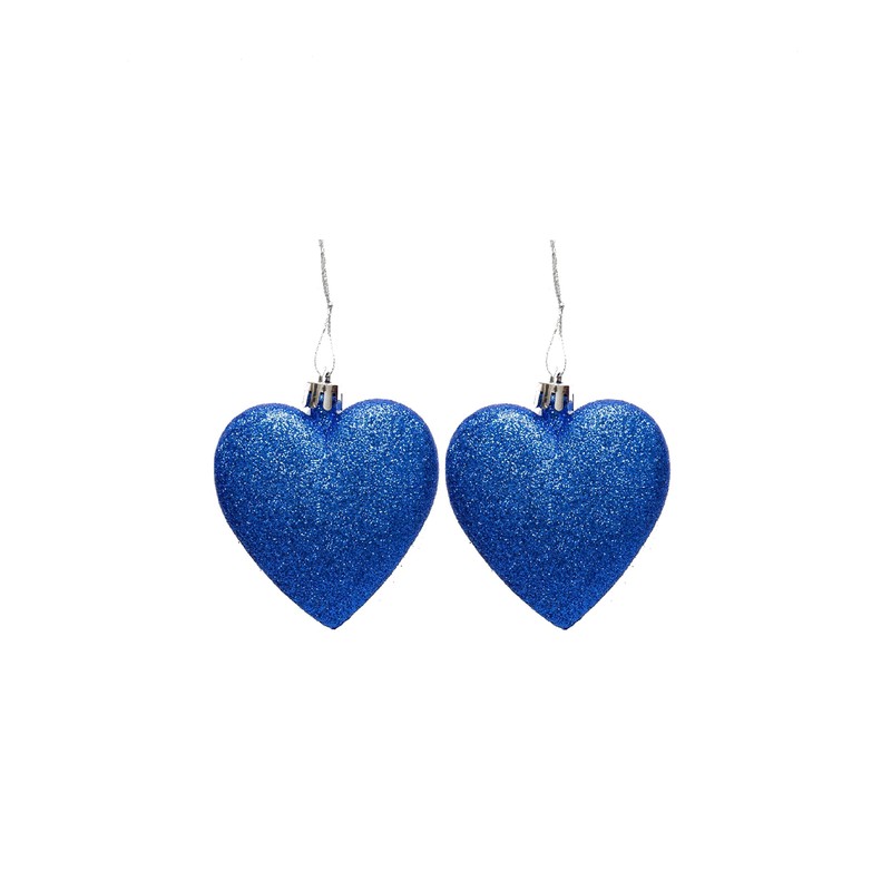 Simply Products 6 Heart Baubles - Great Christmas Tree Decorations,