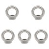 Leliafleury 5Pcs Lifting Eye Nut M12 Stainless Steel Round Shape