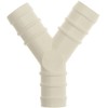 W4 Y-Piece Hose Connector - White, 1/2 Inch
