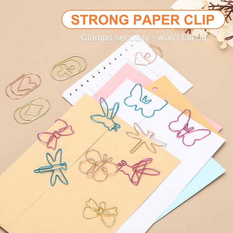 PATIKIL 40pcs Document Clips, Office Clips, Paper Clamp Clips, Butterfly