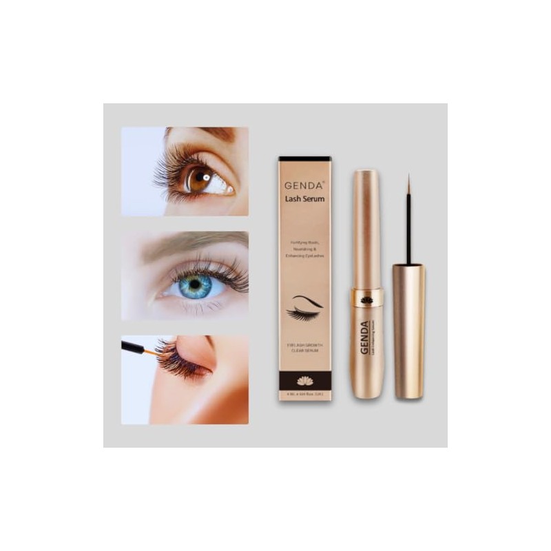 Sérum de Pestañas GENDA Eyelash Growth Serum, Thicker Fuller Lashes,