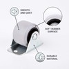 (Pack of 8) 30 mm Rubber Wheel Plastic Twin Castors
