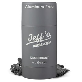Jeff's Barbershop Jef'S Barbershop Desodorante de Carbón Libre de Aluminio para Hombres y Mujeres, Aroma Fresco - Natural, No Tóxico y Seguro para Piel Sensible - Desintoxicación Saludable Axila Comba