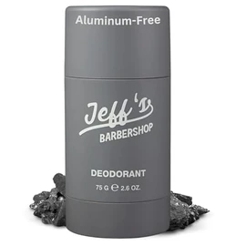 Jeff's Barbershop Jef'S Barbershop Desodorante de Carbón Libre de Aluminio para Hombres y Mujeres, Aroma Fresco - Natural, No Tóxico y Seguro para Piel Sensible - Desintoxicación Saludable Axila Comba