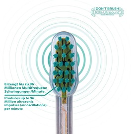 Emmi-dent Platinum 4-Pin Regular Bristle-Head Attachments - Electric Toothbrush Replacement Heads. Cleans with Ultrasound Waves. (Regular 4 Pack)