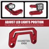 GLOBLED A-Pillar Windshield Light Mount Hood Cowl Mount Brackets Compatible