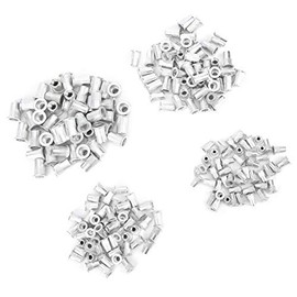 Kit Surtido Tuercas Remachables 200 Piezas - Tuercas de Inserción Roscadas de Cabeza Plana de Aluminio M3/M4/M5/M6 - Juego Combinado de Rosca Métrica Empaquetado