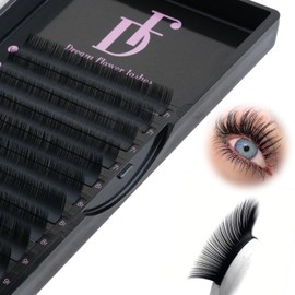 DF Lash Extension Volume Lash Extensions 0.05 U Curl 8-15mm Mixed Lashes Trays Individual Lash Extensions Classic Eyelash Extensions Soft Matte Black Single Lashes Professional Salon Use