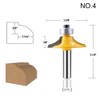 LEATBUY 1/4-Inch Shank Door&Drawer Front Edging Router Bit Set 4