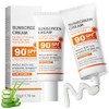 Sun Cream SPF90, Natural Organic Sunscreen Body Lotion with Aloe+Vitamin