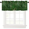 DDCBNS Marble Texture Curtains Valance,Modern Green Abstract Luxury Art Rod