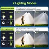 Paktonvo 2Pack Solar Lights Outdoor Waterproof, 6000K Ultra Bright，2 Lighting
