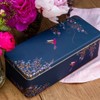 Sara Miller - Dark Blue Bird Long Deep Rectangular Tin