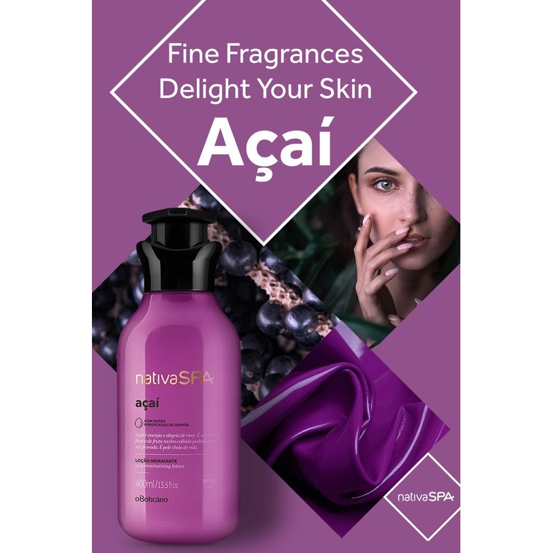 O Boticario Nachiva Spa Moisture Body Lotion Acai 13.5 fl